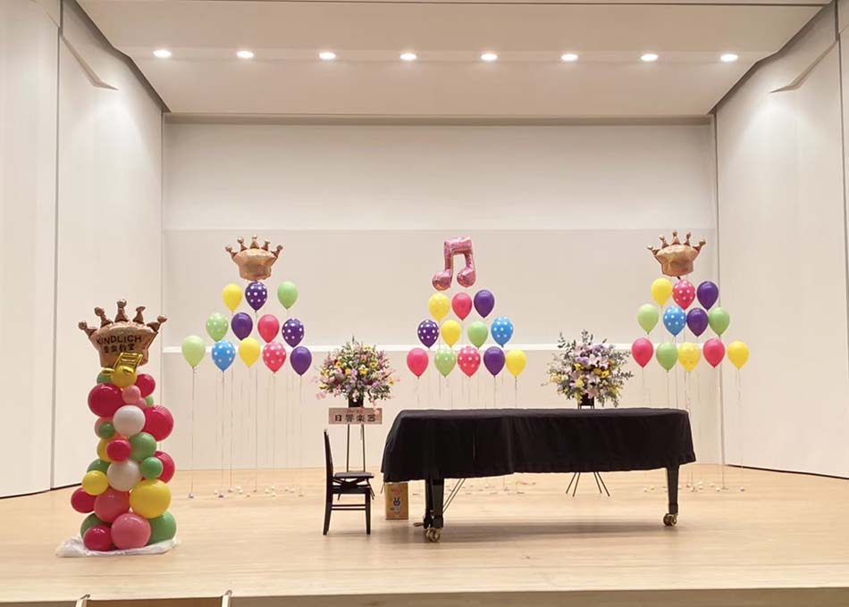 ピアノの発表会のステージ装飾